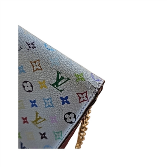 Louis Vuitton White Monogram Multicolor Litchi Insolite Wallet. - Picture 10 of 17
